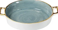Auflaufform Romo | 22 x 16 x 4 cm | 500 ml | petrol | mit Henkel