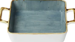 Auflaufform Romo | 25 x 19 x 4,5 cm | 900 ml | petrol | mit Henkel