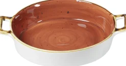 Auflaufform Romo | 22 x 16 x 4 cm | 500 ml | terra | mit Henkel