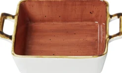 Auflaufform Romo | 18 x 13,5 x 4 cm | 400 ml | terra | mit Henkel