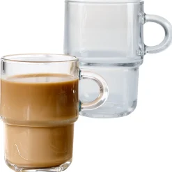 Becher-Set Americano | 2-teilig | 350 ml | stapelbar | hitzebeständiges Glas
