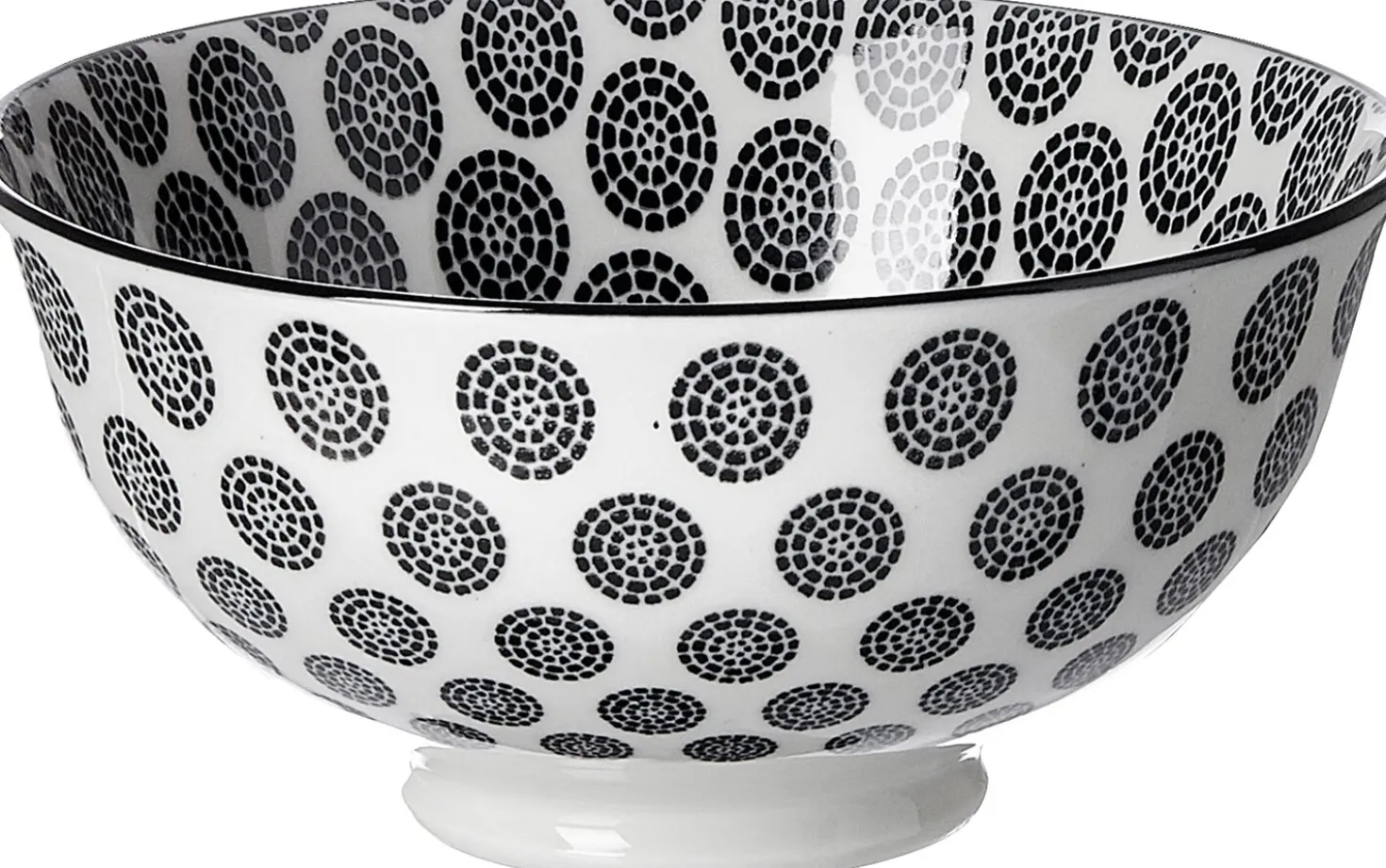 Beilagenschale Takeo Circles | 12 x 12 x 6 cm | schwarz