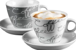 Cappuccino-Set Cornello | 4-teilig | 180 ml | grey
