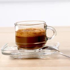 Espresso-Set Americano | 4-teilig | 80 ml | stapelbar | hitzebeständiges Glas