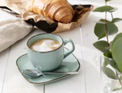 Espressountertasse Casa | 10 cm | blau | quadratisch