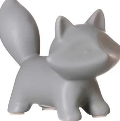 Figur Tiere Fuchs | 12,5 x 8 x 9,5 cm | grau | stehend