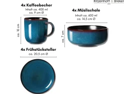Frühstücksservice Bali | 12-teilig | blau