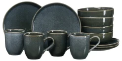 Frühstücksservice Eda | 12-teilig | schiefer