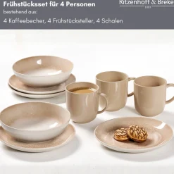 Frühstücksservice Savora | 12-teilig | braun