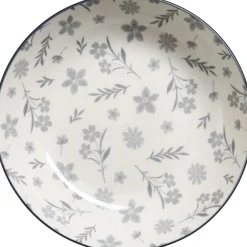 Frühstücksteller Sendai Blume | 21 cm | grau