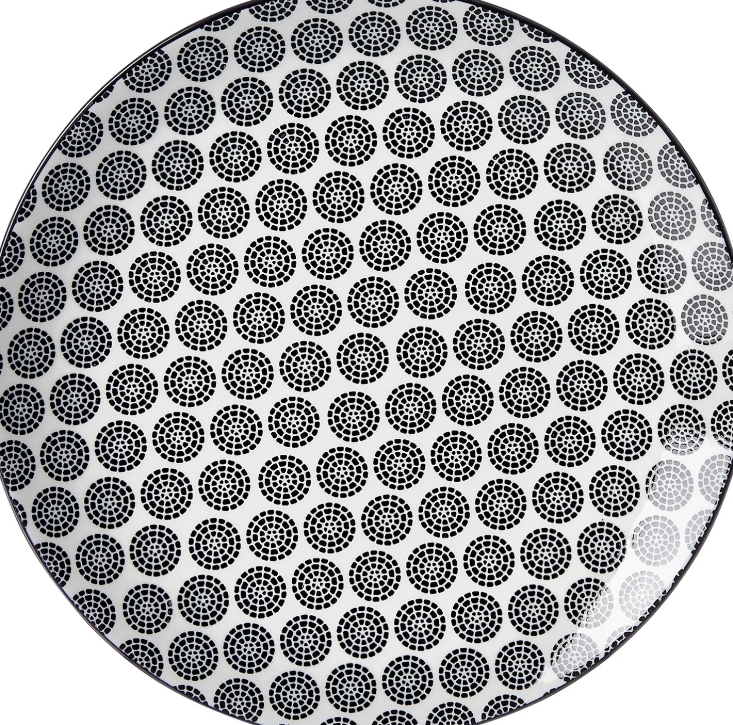 Frühstücksteller Takeo Circles | 21,5 cm | schwarz