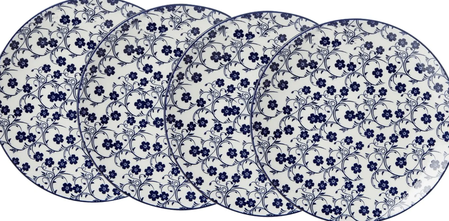 Frühstücksteller-Set Royal Sakura | 4-teilig | blau