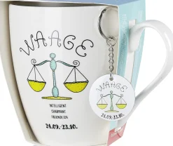 Kaffeebecher Astro Waage | 650 ml | mit Schlüsselanhänger