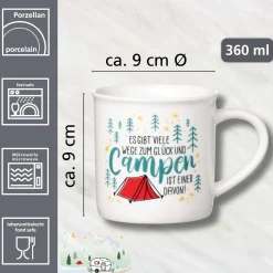 Kaffeebecher Camping Campen | 360 ml | weiss