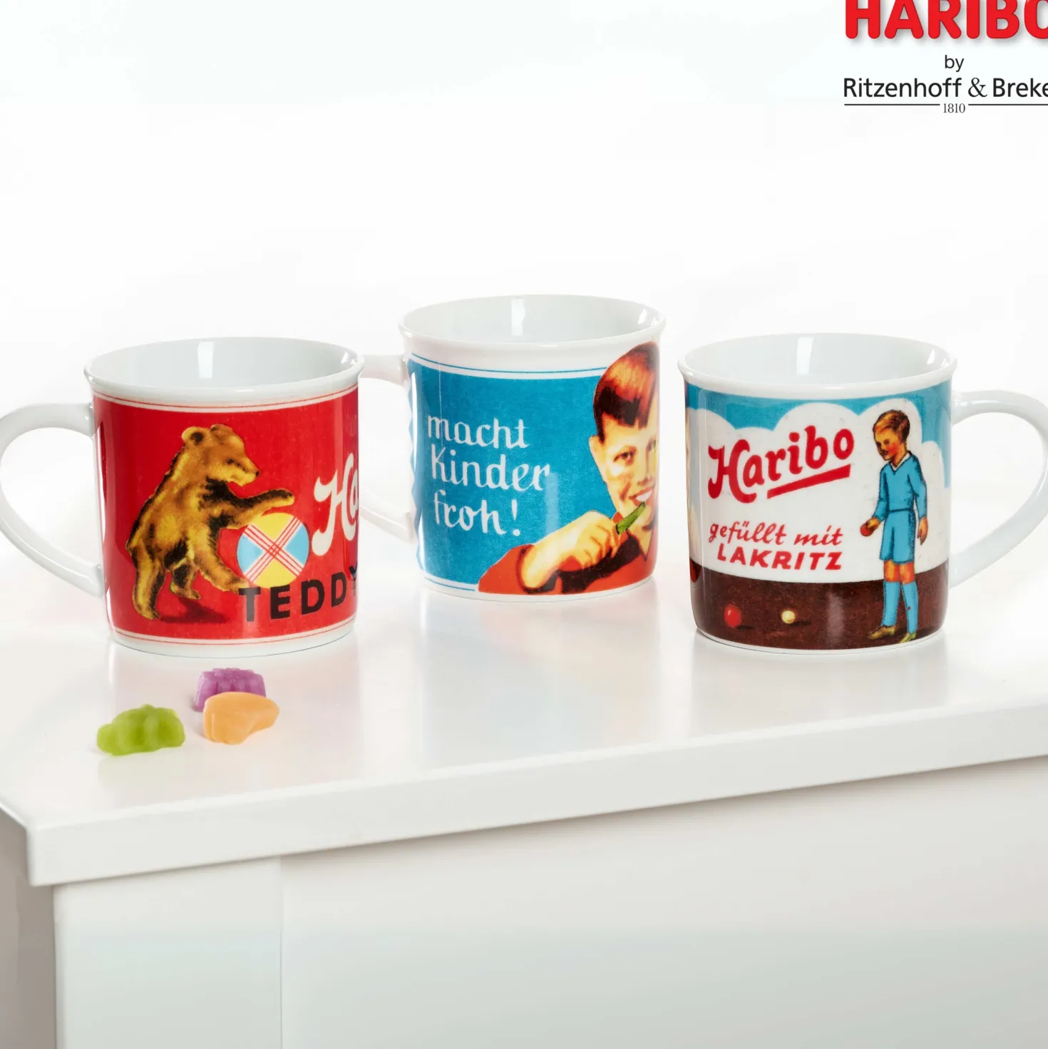 Kaffeebecher HARIBO Retro | Kinder froh | 380 ml