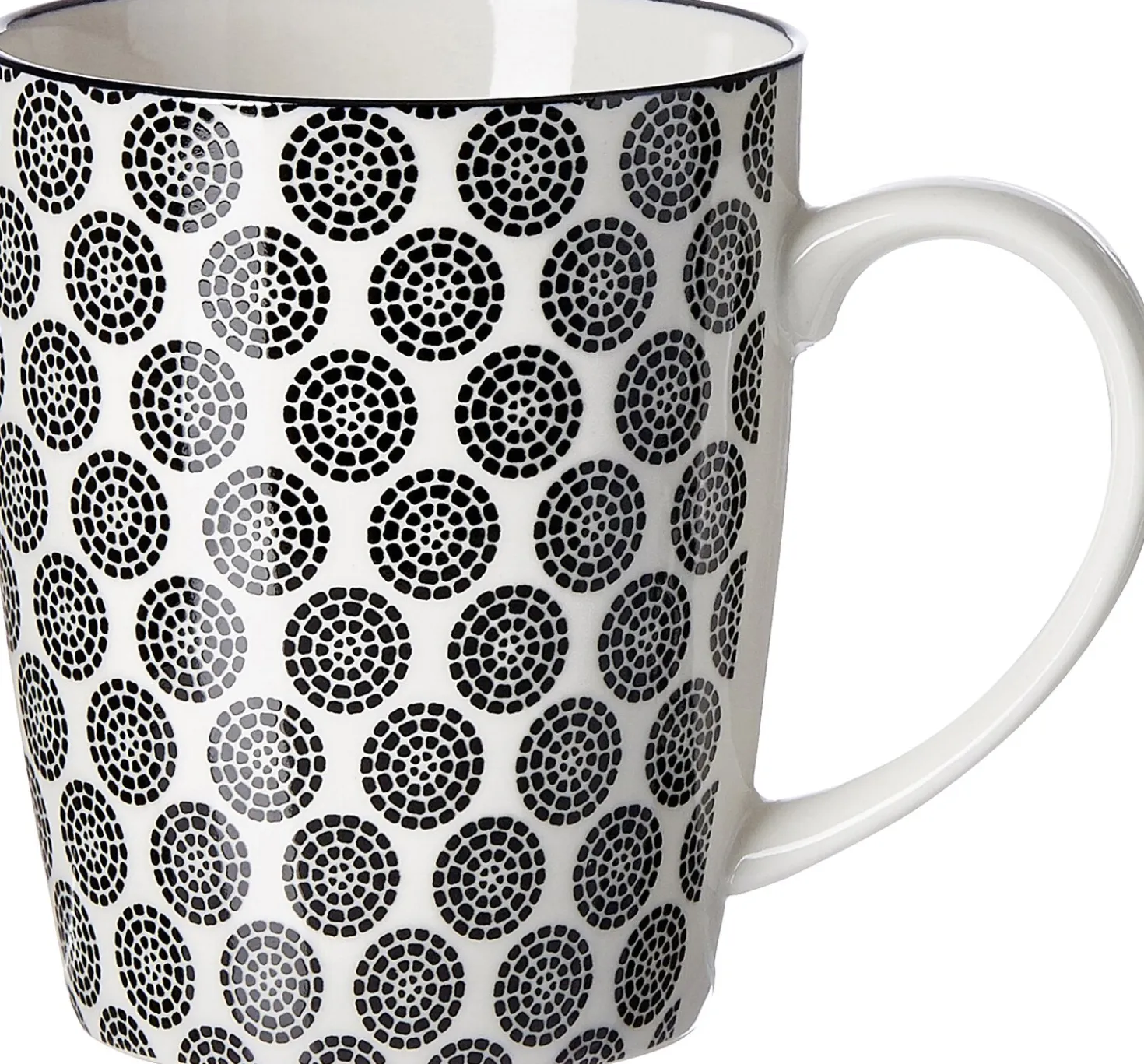 Kaffeebecher Takeo Circles | 350 ml | schwarz