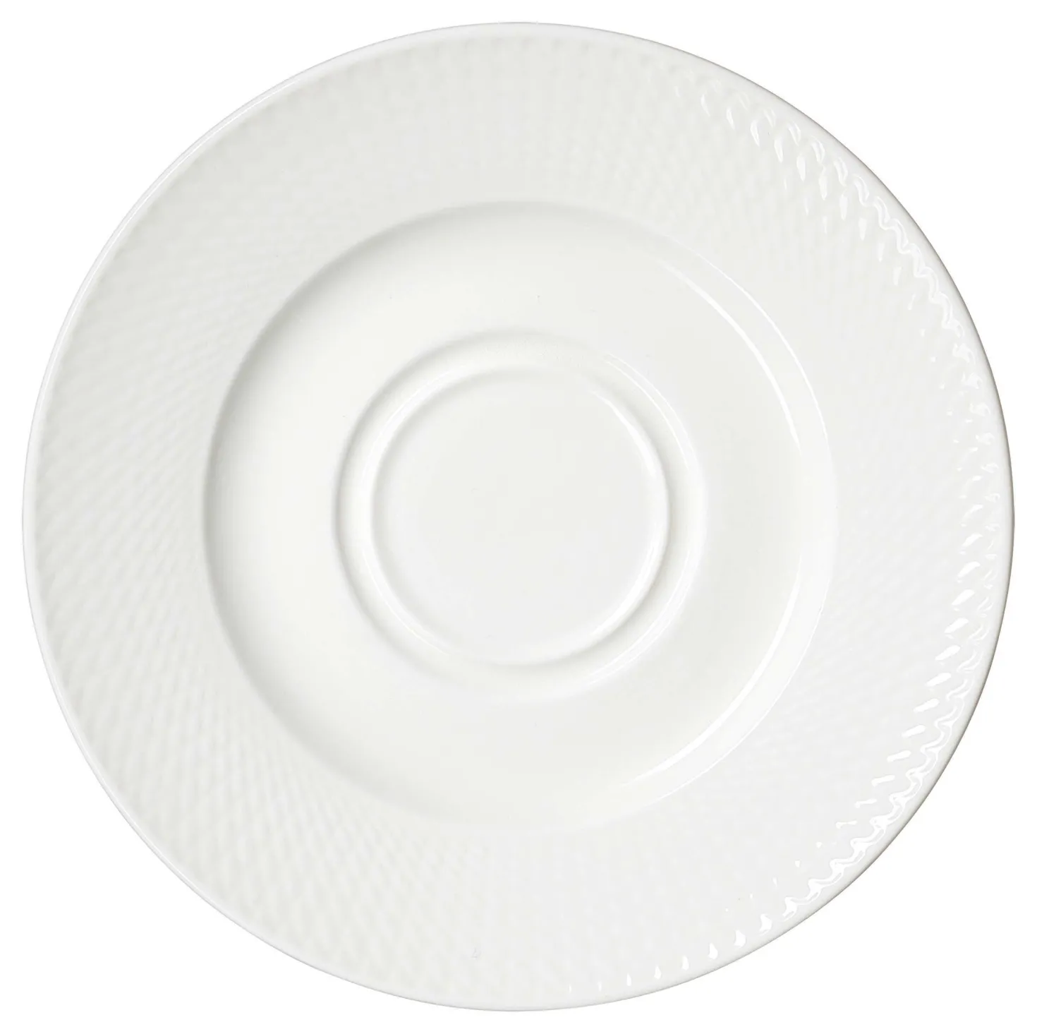 Kaffeebecher- und Cappuccinountertasse Saphir | 16,5 cm | weiss