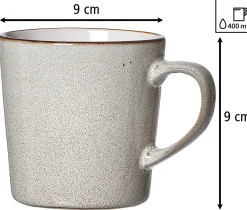 Kaffeebecher-Set Visby | 6-teilig | 400 ml | grau