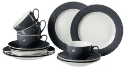 Kaffeeservice Doppio | 12-teilig | anthrazit