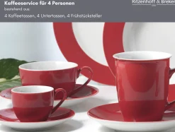 Kaffeeservice Doppio | 12-teilig | rot