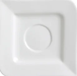 Kaffeeuntertasse Melodie | 14 cm | weiss | quadratisch