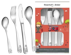 Kinderbesteck-Set Bernie | 4-teilig | silber