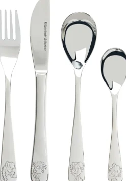 Kinderbesteck-Set Hoftiere | 4-teilig | silber