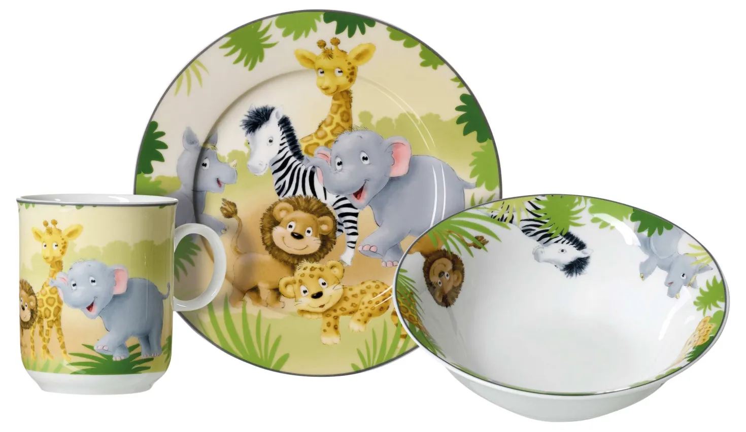 Kindergeschirr-Set Afrikatiere | 3-teilig