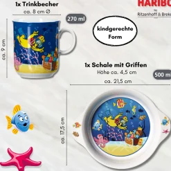 Kindergeschirr-Set HARIBO Seaworld | 2-teilig | blau
