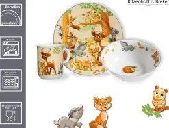 Kindergeschirr-Set Waldtiere | 3-teilig