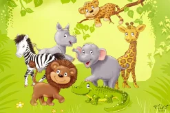 Kinderplatzmatte Afrikatiere | 45 x 30 cm