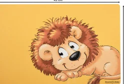 Kinderplatzmatte Happy Zoo Leo | 45 x 30 cm | orange