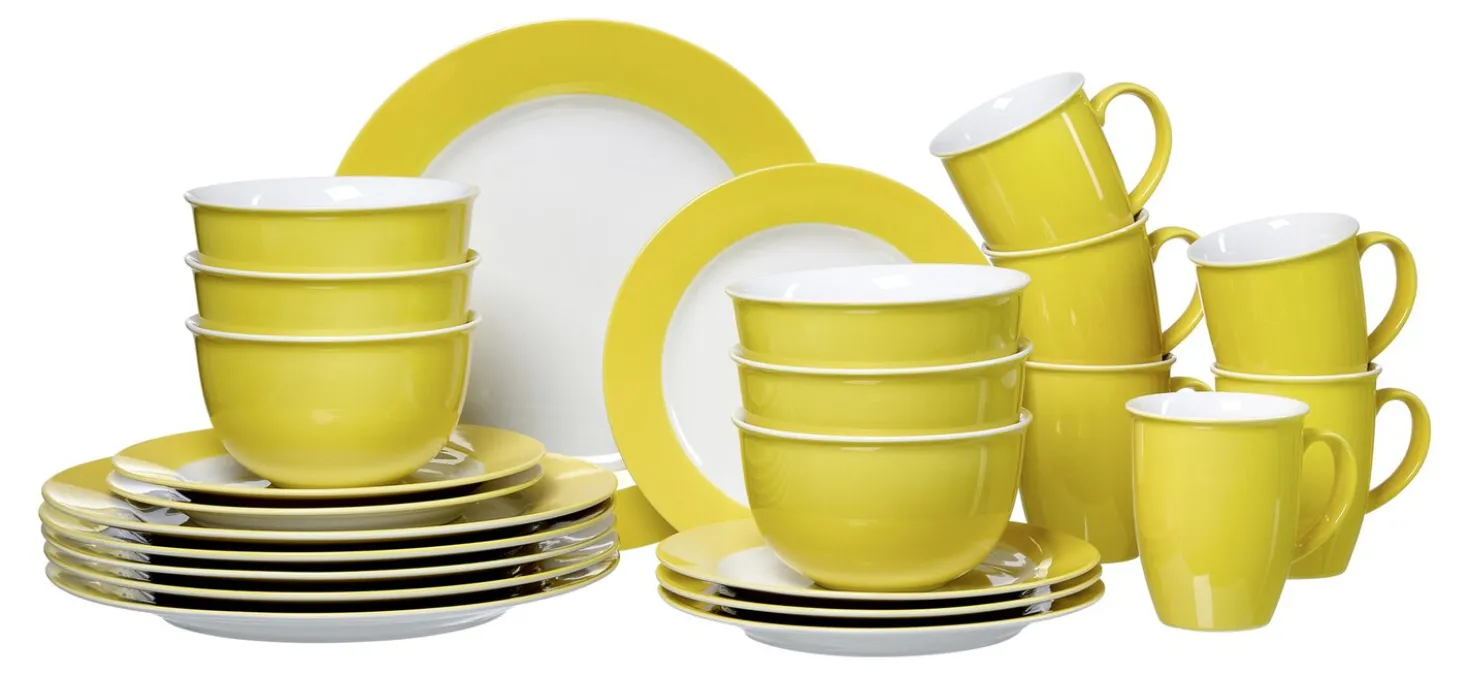 Kombiservice Doppio | 24-teilig | gelb