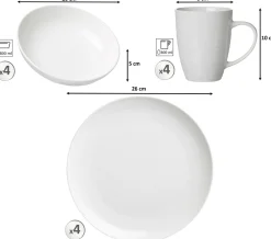 Kombiservice Suomi | 12-teilig | weiss