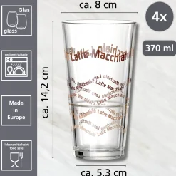 Latte Macchiato Gläser-Set Sana | 8-teilig | 370 ml