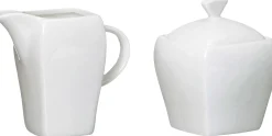 Milchkännchen + Zuckerdosen-Set Melodie | 2-teilig | weiss