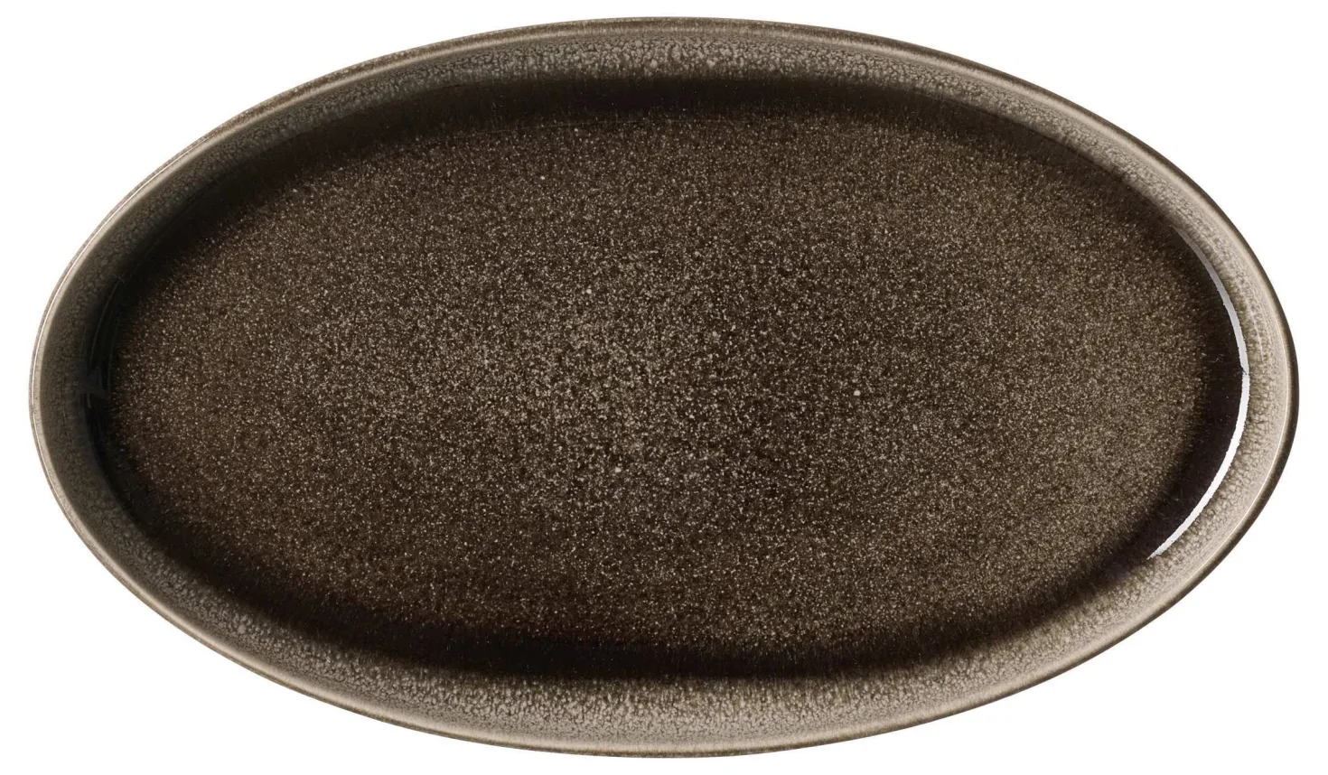 Platte Eda Umbra | 29 x 16,5 cm | braun | oval