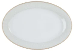 Platte Geo | 32 x 21 cm | weiss | oval