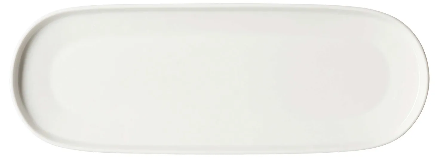 Platte Kelly | 30,5 x 11 cm | weiss | oval