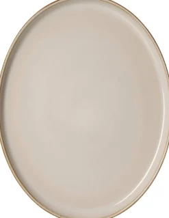 Platte Olivia | 25 x 19 cm | beige | oval