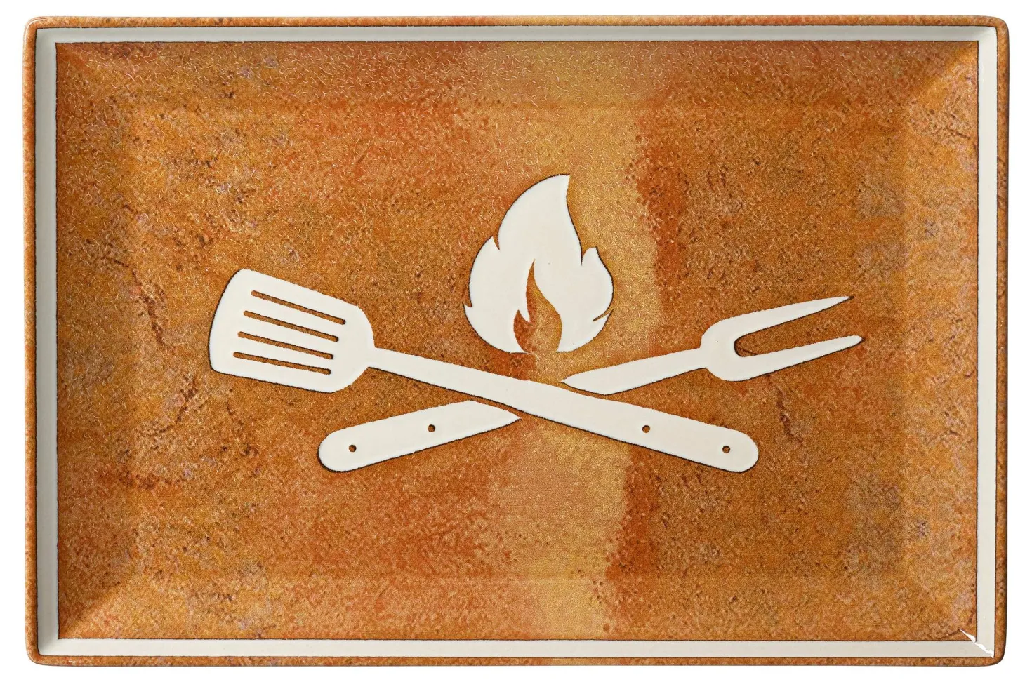 Platte Rusty | 30 x 20 cm | braun | rechteckig