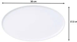 Platte Skagen | 30 x 17,5 cm | weiss | oval