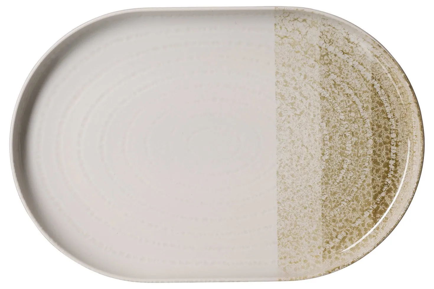 Platte Trio | 30 x 20 cm | creme | oval