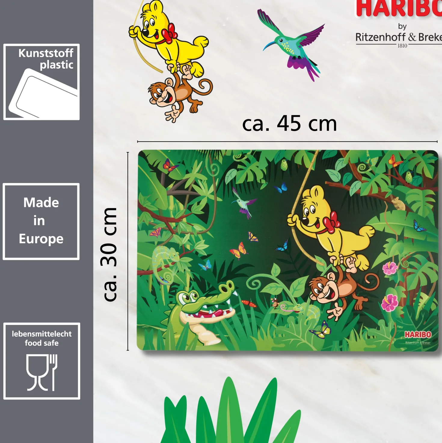 Platzmatte HARIBO Jungle | 45 x 30 cm | grün