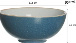 Poke Bowl Schale Puerto | 17,5 x 17,5 x 7,5 cm | blau