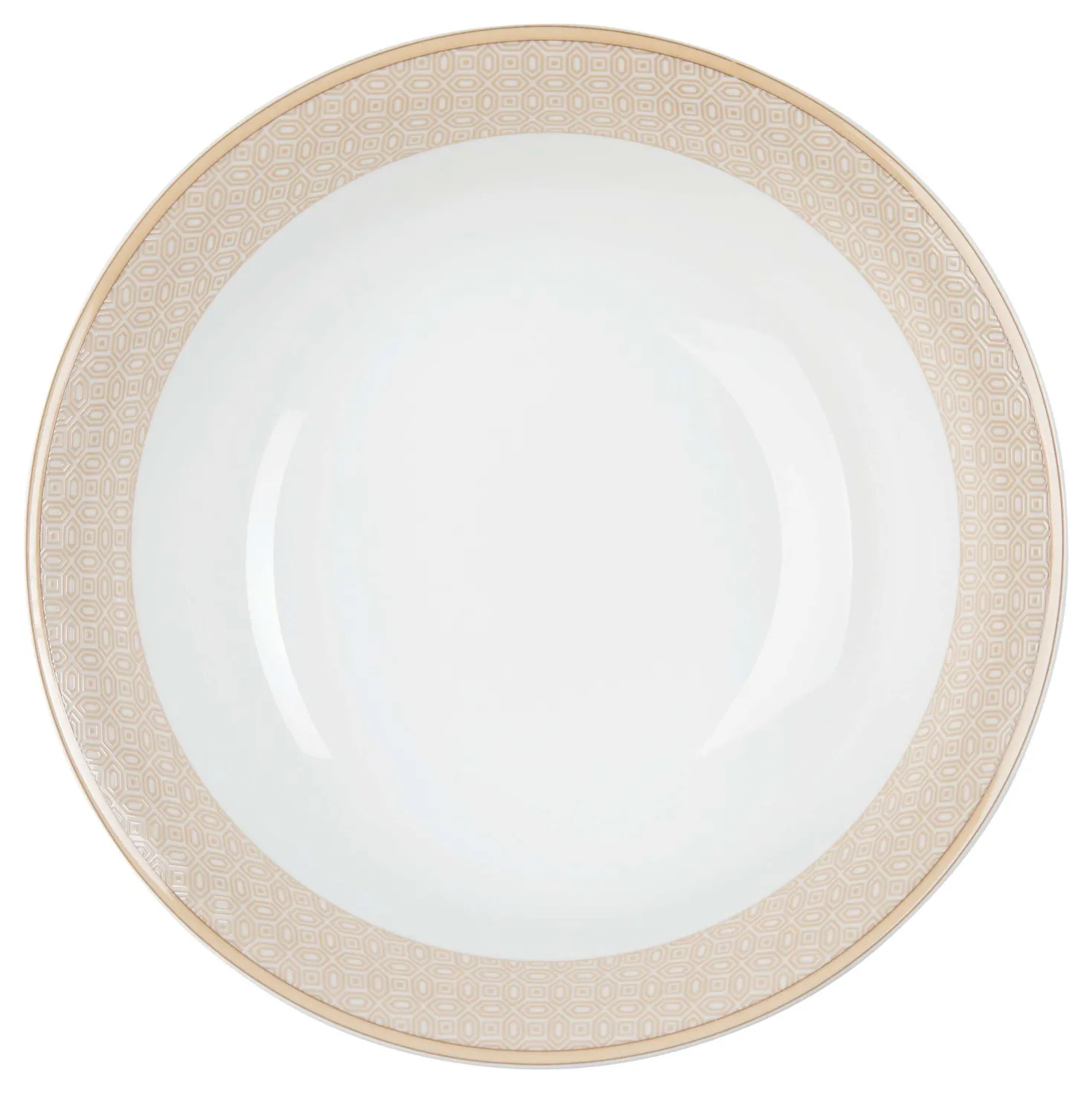 Servierschale Geo | 23 x 23 x 6 cm | weiss
