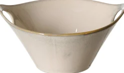 Servierschale Troms | 20 x 18 x 10 cm | sand | mit Henkel