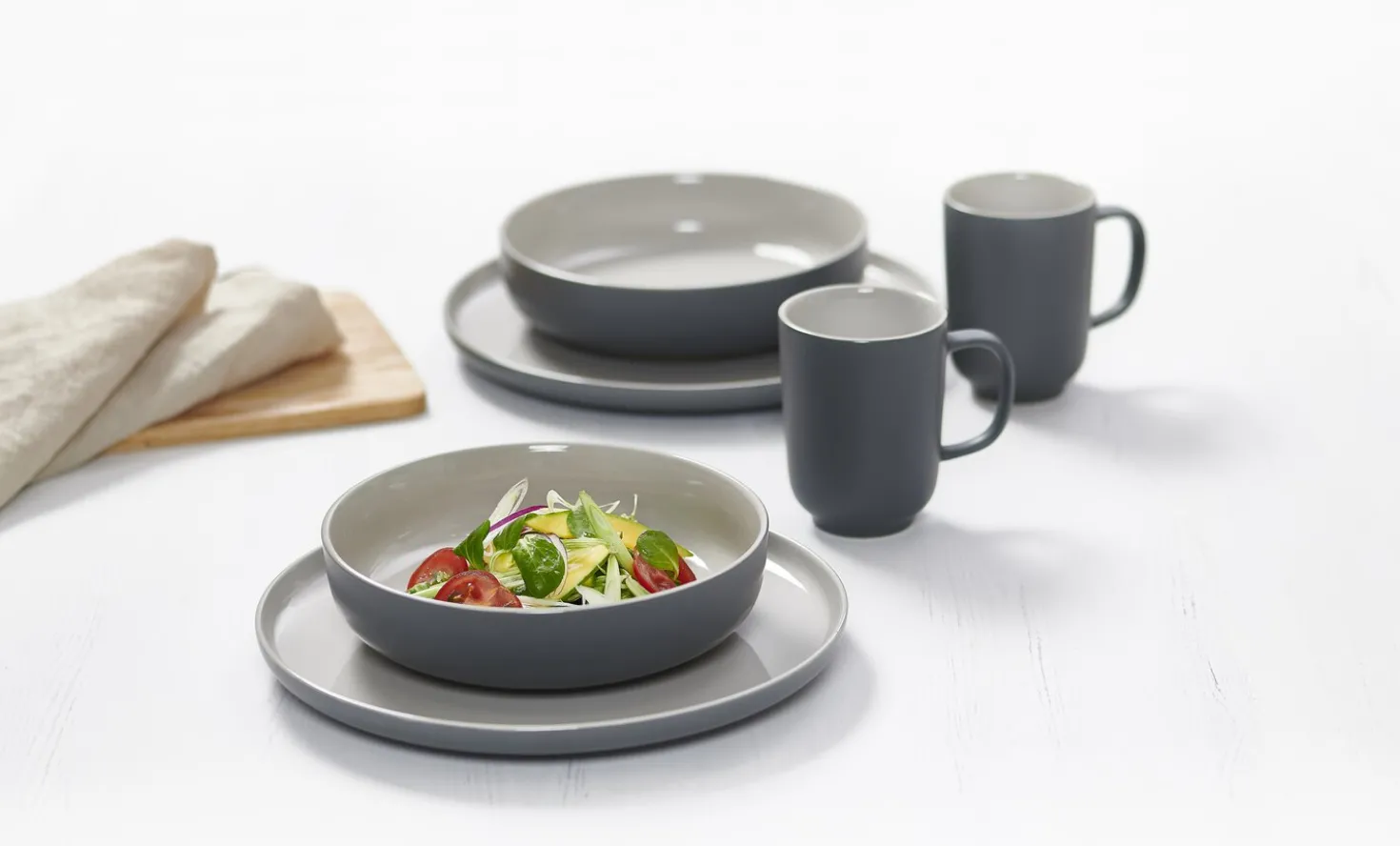 Speiseteller Jasper | 26 cm | grau