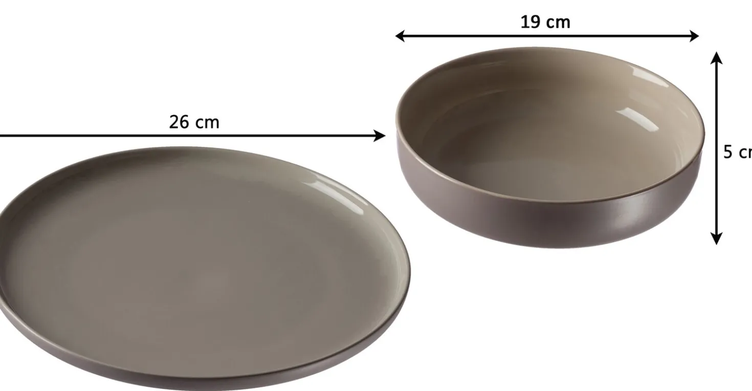 Speiseteller Jasper | 26 cm | taupe