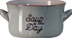 Suppenschale Tasty | 17 x 13,5 x 7 cm | grau | mit Griff